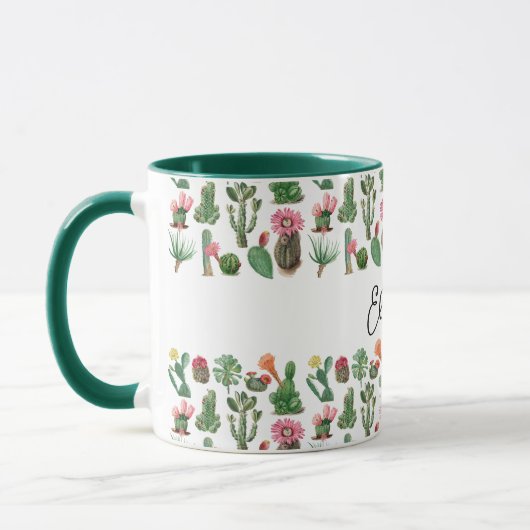 Kleurrijke Cactus & Sappige Bloemen Mok (Links)