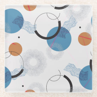 Kleurrijke cactus: Schattige naadloos patroon Glazen Onderzetter