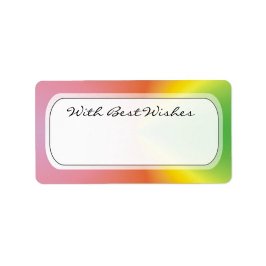 Kleurrijke Cadeau Labels - Beste wensen (Voorkant)