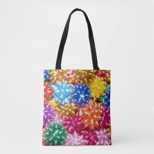 Kleurrijke cadeaubogen cadeau bogen draagtas (Voorkant)