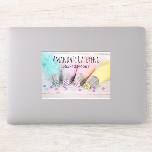 Kleurrijke cake decoratie hulpmiddelen foto sticker