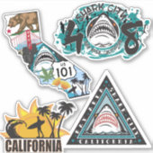 KLEURRIJKE California Decal Set Sticker (Voorkant)