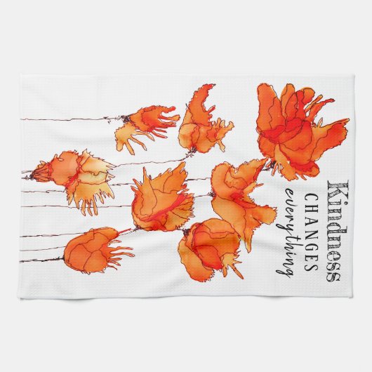 Kleurrijke California Poppies Keukendoek Theedoek (Horizontaal)