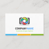 Kleurrijke camerakoppen: dubbelzijdig ontwerp visitekaartje (Achterkant)