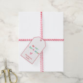 Kleurrijke Candy Cane Christmas Gift Label Cadeaulabel (Met Touw)