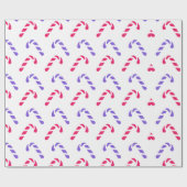 Kleurrijke Candy Cane Patroon Cadeaupapier (Vlak)