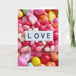 Kleurrijke Candy Love Bruiloft Jubileum Kaart