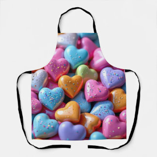 Kleurrijke Candy Love Hearts Schort