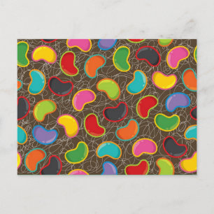 Kleurrijke Candy Retro Jellybean Pop Aangepaste Po Briefkaart