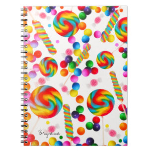 Kleurrijke Candy Zoete Aangepaste Candyland Journa Notitieboek