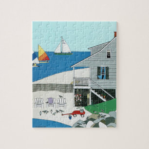 Kleurrijke Cape Cod Cottage 8 x 10 Puzzel