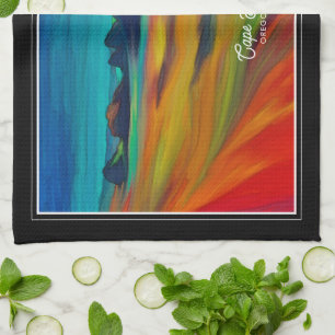 Kleurrijke Cape Sebastian Oregon Coast Art Theedoek