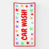 Kleurrijke Car Wash Banner (Verticaal)