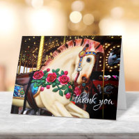 Kleurrijke Carrousel Paard Rozen Fotoscript
