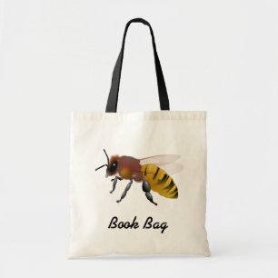 Kleurrijke cartoon bruin en geel hornet wesp bij tote bag
