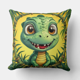 Kleurrijke Cartoon Dinosaurus Kussen