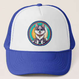 Kleurrijke Cartoon Happy Dog Trucker Pet