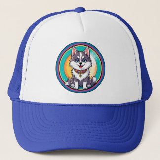 Kleurrijke Cartoon Happy Dog Trucker Pet