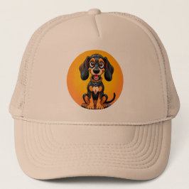 Kleurrijke Cartoon Happy Dog Trucker Pet