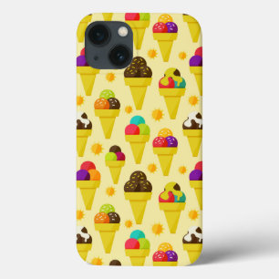 Kleurrijke Cartoon Ice Cream Cones iPhone 13 Hoesje
