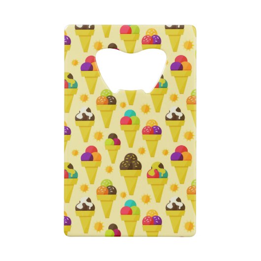 Kleurrijke Cartoon Ice Cream Cones Kredietkaart Flessenopener (Achterkant)