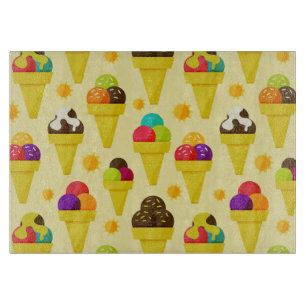 Kleurrijke Cartoon Ice Cream Cones Snijplank