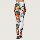 Kleurrijke cartoon monsters leggings (Achterkant)