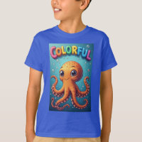 Kleurrijke Cartoon Octopus Onderwater Scene