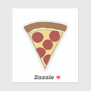 Kleurrijke Cartoon Pizza Tekening Pizza SlicesClip Sticker