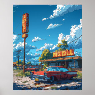 Kleurrijke Cartoon Style Illustratie Poster   Hoog