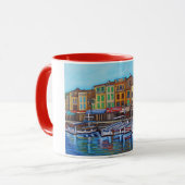 Kleurrijke Cassis 11 oz Ringer Mok (Voorkant links)