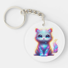 Kleurrijke Cat Delight Sleutelhanger