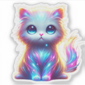 Kleurrijke Cat Delight Sticker (Voorkant)
