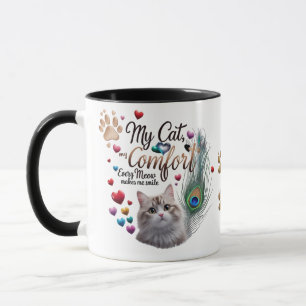 Kleurrijke Cat Mom Mok – Mijn kat, Mijn comfort