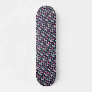 Kleurrijke Cat Sugar Skull Skateboard