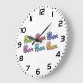 Kleurrijke Caterpillar personages leuk grillig Grote Klok (Hoek)