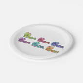 Kleurrijke Caterpillar personages leuk grillig Papieren Bordje (Gekanteld)