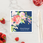 Kleurrijke Cattails en Bloemenbruiloft Servet (Insitu)