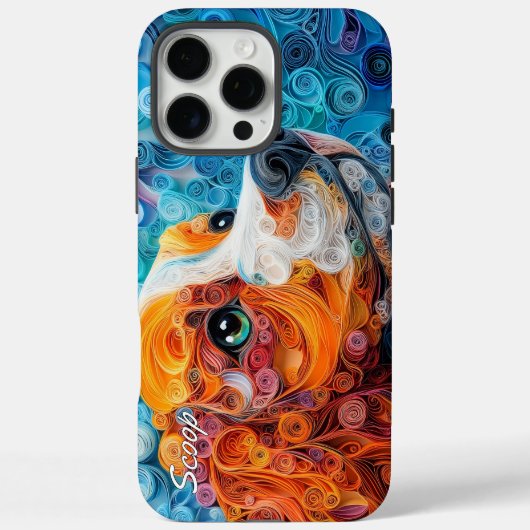 Kleurrijke Cavalier King Charles Portret Case-Mate iPhone Case (Achterkant)