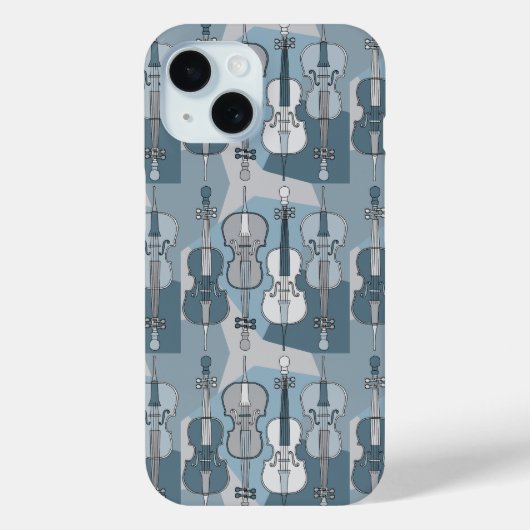 Kleurrijke Cello Pattern Hoesje-Mate iPhone Case (Achterkant)