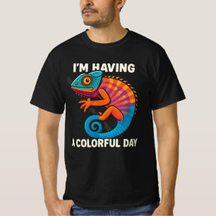 Kleurrijke Chameleon Hagedis Life Rainbow Reptile T-shirt