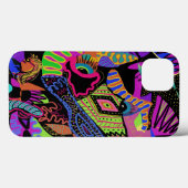 Kleurrijke Chaos iPhone Case (Achterkant (horizontaal))