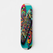 "Kleurrijke chaos" Skateboard (Voorkant)