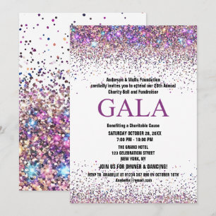 Kleurrijke Charity Ball Corporate Fondsenwervende  Kaart
