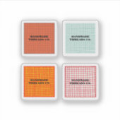 Kleurrijke Check Pattern Handgemaakte Kleding Busi Sticker (Voorkant)