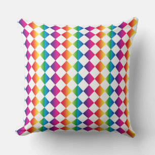 Kleurrijke Checker Diamond Patroon Kussen