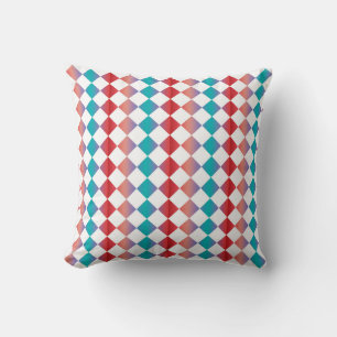 Kleurrijke Checker Diamond Patroon Kussen