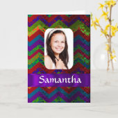 Kleurrijke chevron foto sjabloon (Gele Bloem)