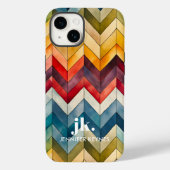  Kleurrijke Chevron Monogram Regenboog Case-Mate iPhone Case (Achterkant)