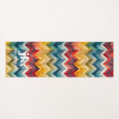  Kleurrijke Chevron Monogram Regenboog Yogamat (Voorkant (horizontaal))